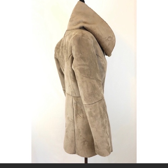 Fever Faux Shearling Coat Shawl Collar - Picture 5 of 6